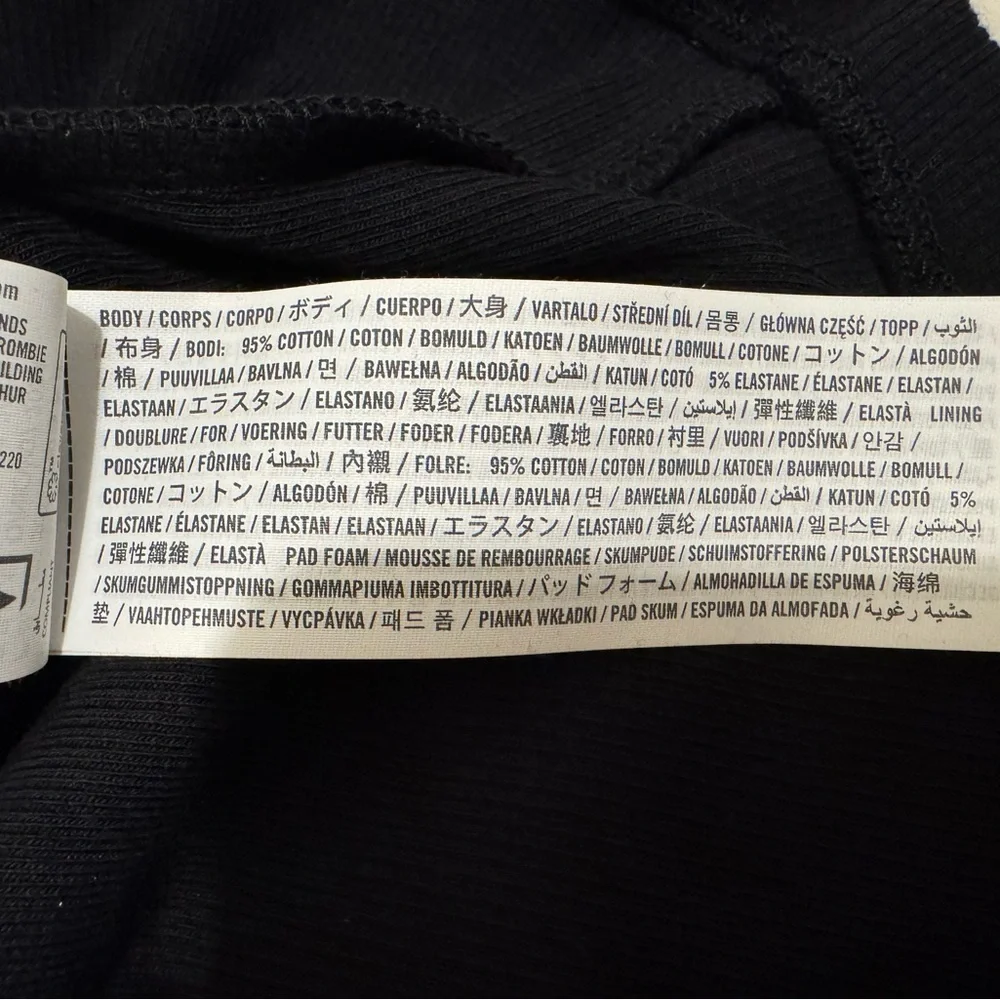 Abercrombie Bra-Free Black Dress Large - Picture 9 of 9